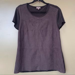 Vince Camuto Faux Suede Tee